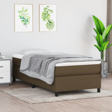 vidaXL sötétbarna szövet rugós ágy matraccal 90 x 200 cm ágy és ágykellék