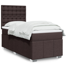 vidaXL sötétbarna szövet rugós ágy matraccal 90 x 200 cm ágy és ágykellék