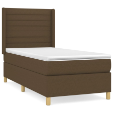 vidaXL sötétbarna szövet rugós ágy matraccal 90 x 200 cm (3132044) ágy és ágykellék