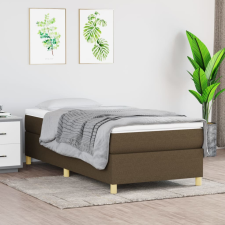 vidaXL sötétbarna szövet rugós ágykeret 100 x 200 cm ágy és ágykellék