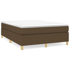 vidaXL sötétbarna szövet rugós ágykeret 140 x 190 cm (3120956) ágy és ágykellék