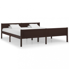 vidaXL sötétbarna tömör fenyőfa ágykeret 180 x 200 cm ágy és ágykellék