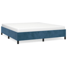 vidaXL sötétkék bársony ágykeret 160x200 cm (347334) ágy és ágykellék
