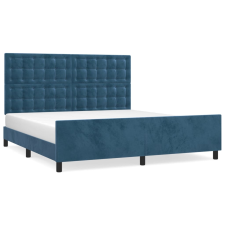 vidaXL sötétkék bársony ágykeret fejtámlával 180 x 200 cm (3126017) ágy és ágykellék