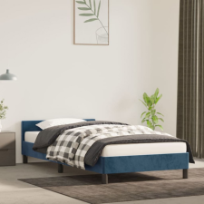 vidaXL sötétkék bársony ágykeret fejtámlával 90x200 cm ágy és ágykellék