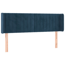 vidaXL sötétkék bársony fejtámla 147x16x78/88 cm (3119058) ágy és ágykellék