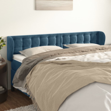 vidaXL sötétkék bársony fejtámla 183x23x78/88 cm ágy és ágykellék