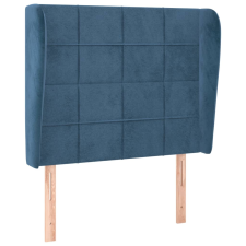 vidaXL sötétkék bársony fejtámla szárnyakkal 103 x 23 x 118/128 cm (3118002) ágy és ágykellék