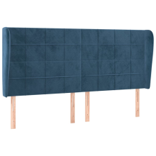 vidaXL sötétkék bársony fejtámla szárnyakkal 183x23x118/128 cm (3118020) ágy és ágykellék