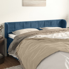 vidaXL sötétkék bársony fejtámla szárnyakkal 203x23x78/88 cm ágy és ágykellék