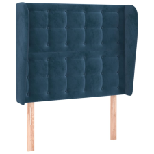 vidaXL sötétkék bársony fejtámla szárnyakkal 83 x 23 x 118/128 cm (3118424) ágy és ágykellék