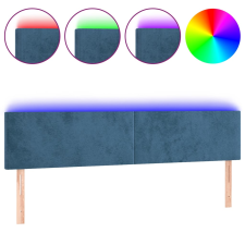 vidaXL sötétkék bársony LED-es fejtámla 200x5x78/88 cm (3121402) ágy és ágykellék