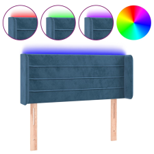 vidaXL sötétkék bársony LED-es fejtámla 83 x 16 x 78/88 cm ágy és ágykellék