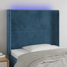 vidaXL sötétkék bársony LED-es fejtámla 83x16x118/128 cm ágy és ágykellék