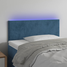 vidaXL sötétkék bársony LED-es fejtámla 90x5x78/88 cm ágy és ágykellék