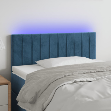 vidaXL sötétkék bársony LED-es fejtámla 90x5x78/88 cm ágy és ágykellék