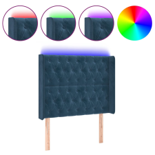 vidaXL sötétkék bársony LED-es fejtámla 93x16x118/128 cm (3124424) ágy és ágykellék