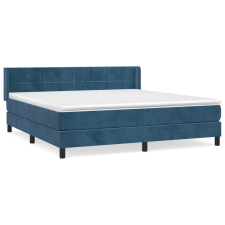 vidaXL sötétkék bársony rugós ágy matraccal 180x200 cm (3130977) ágy és ágykellék