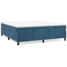 vidaXL sötétkék bársony rugós ágy matraccal 180x200 cm (3144697) ágy és ágykellék