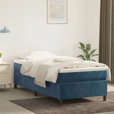 vidaXL sötétkék bársony rugós ágy matraccal 80 x 200 cm ágy és ágykellék