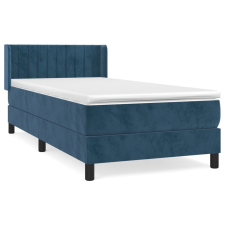 vidaXL sötétkék bársony rugós ágy matraccal 80 x 200 cm (3131049) ágy és ágykellék