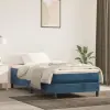 vidaXL Sötétkék bársony rugós ágykeret 90x200 cm