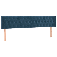 vidaXL sötétkék bársony szárnyas fejtámla 183x16x78/88 cm (3119168) ágy és ágykellék