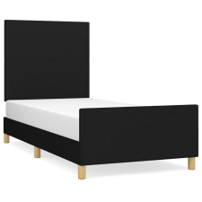 vidaXL sötéts szövet ágykeret fejtámlával 80 x 200 cm (3124849) ágy és ágykellék