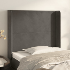 vidaXL sötétszürke bársony fejtámla szárnyakkal 103x16x118/128 cm ágy és ágykellék