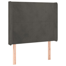 vidaXL sötétszürke bársony fejtámla szárnyakkal 103x16x118/128 cm (3119343) ágy és ágykellék