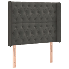 vidaXL sötétszürke bársony fejtámla szárnyakkal 103x16x118/128 cm (3119959) ágy és ágykellék