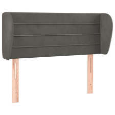 vidaXL sötétszürke bársony fejtámla szárnyakkal 103x23x78/88 cm (3117327) ágy és ágykellék