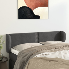 vidaXL sötétszürke bársony fejtámla szárnyakkal 147x23x78/88 cm ágy és ágykellék
