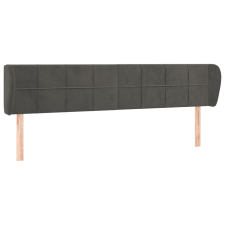 vidaXL sötétszürke bársony fejtámla szárnyakkal 183x23x78/88 cm (3117205) ágy és ágykellék