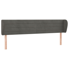 vidaXL sötétszürke bársony fejtámla szárnyakkal 203x23x78/88 cm (3117351) ágy és ágykellék
