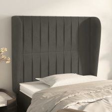 vidaXL sötétszürke bársony fejtámla szárnyakkal 83 x 23 x 118/128 cm ágy és ágykellék