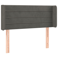 vidaXL sötétszürke bársony fejtámla szárnyakkal 83x16x78/88 cm (3118939) ágy és ágykellék