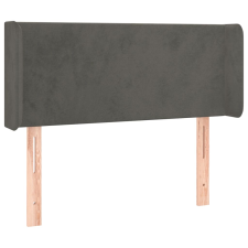 vidaXL sötétszürke bársony fejtámla szárnyakkal 93x16x78/88 cm (3118525) ágy és ágykellék