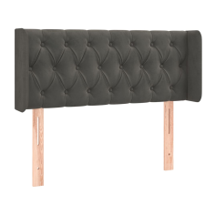 vidaXL sötétszürke bársony fejtámla szárnyakkal 93x16x78/88 cm (3119141) ágy és ágykellék