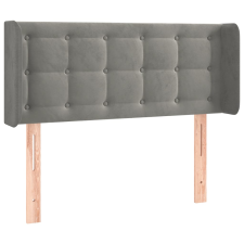 vidaXL sötétszürke bársony fejtámla szárnyakkal 93x16x78/88 cm (3119239) ágy és ágykellék