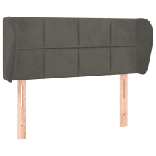 vidaXL sötétszürke bársony fejtámla szárnyakkal 93x23x78/88 cm (3117181) ágy és ágykellék