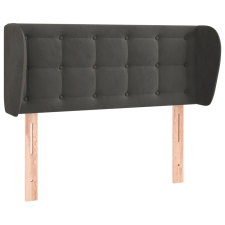 vidaXL sötétszürke bársony fejtámla szárnyakkal 93x23x78/88 cm (3117615) ágy és ágykellék