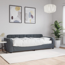 vidaXL sötétszürke bársony heverő matraccal 80 x 200 cm ágy és ágykellék