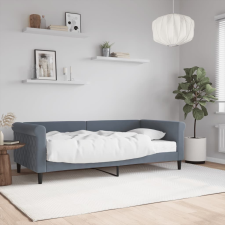 vidaXL sötétszürke bársony heverő matraccal 90 x 190 cm ágy és ágykellék