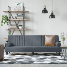 vidaXL sötétszürke bársony kanapéágy karfákkal bútor