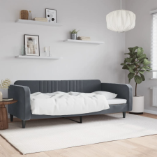 vidaXL sötétszürke bársony kanapéágy keret 100 x 200 cm ágy és ágykellék
