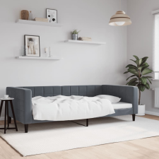vidaXL sötétszürke bársony kanapéágy keret 100 x 200 cm ágy és ágykellék