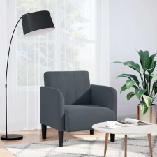 vidaXL Sötétszürke bársony kanapészék karfás szék 54 cm bútor