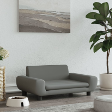 vidaXL sötétszürke bársony kutyaágy 70 x 45 x 33 cm szállítóbox, fekhely kutyáknak