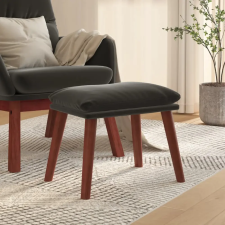 vidaXL sötétszürke bársony lábzsámoly 45 x 29,5 x 39 cm bútor